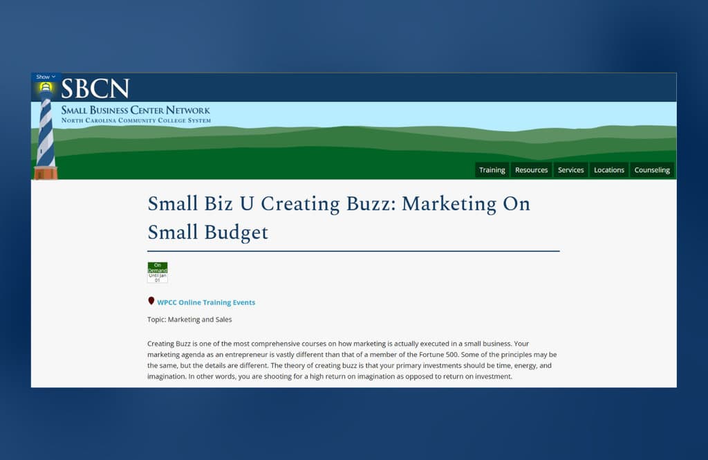 Creating Buzz: Marketing on a Small Budget