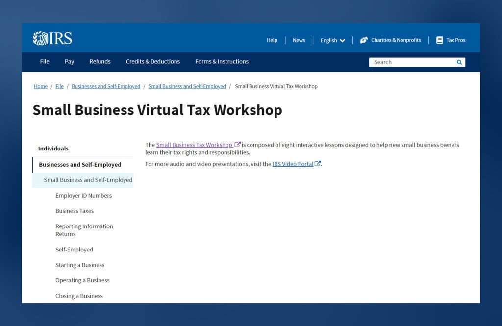IRS - Small Business Tax Workshop