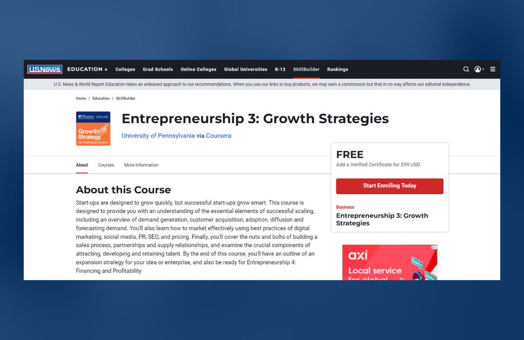 SmallBizU - The Entrepreneurial Strategies