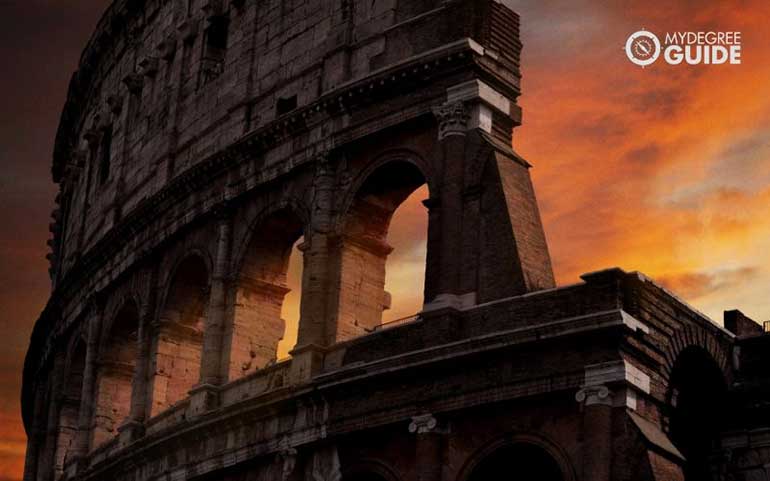 the Colosseum 