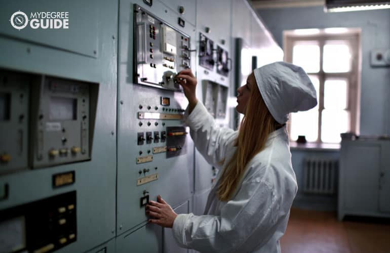 nuclear engineer working in a power plant