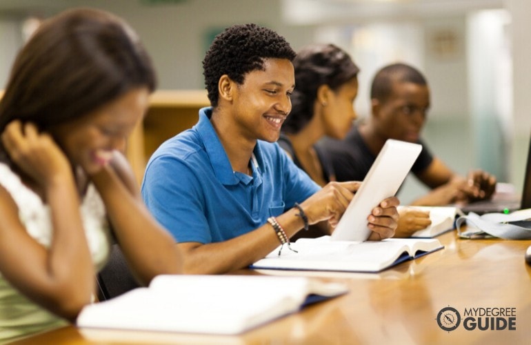 Associate's Degree students studying in class