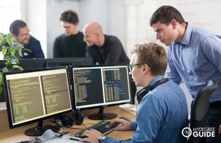 Software Developers working together on a project