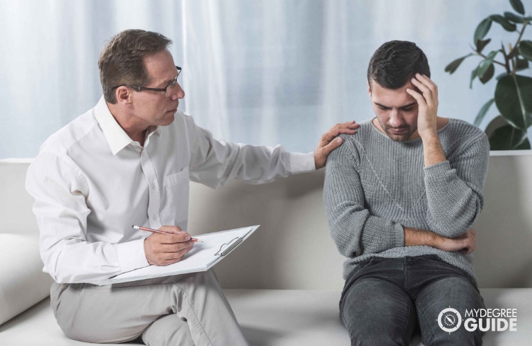 counselor and patient during counselling session