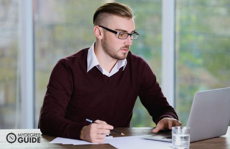 Man preparing requirements for Masters in New Media Degree
