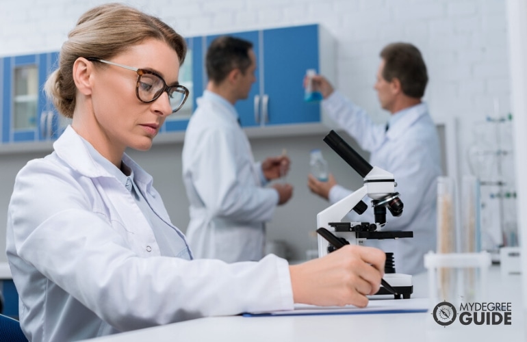 Medical Scientists working in the lab