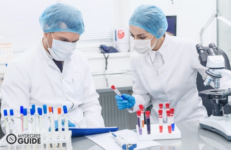 Clinical Laboratory Technologists working in the lab