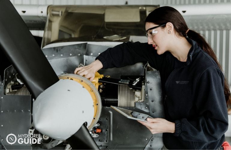 Avionics Technician working in a government facility