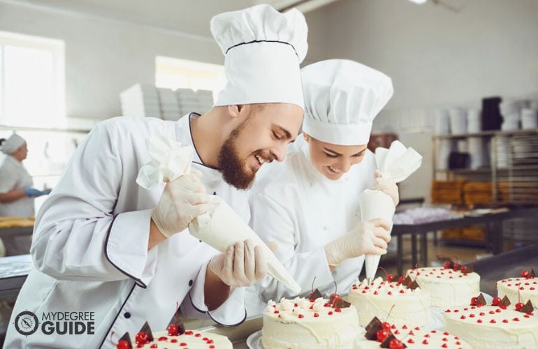 Pastry chefs with Online Culinary Certificates