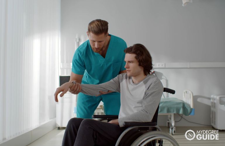 Occupational Therapist assisting a patient