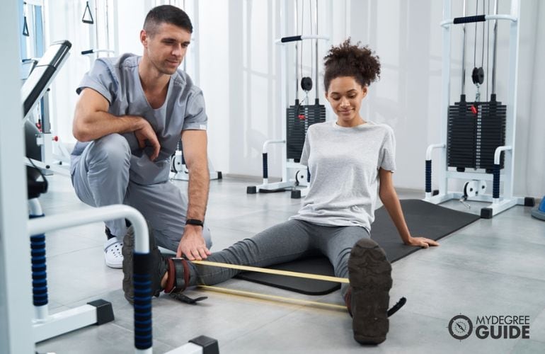Occupational Therapist & Exercise Coach with a client