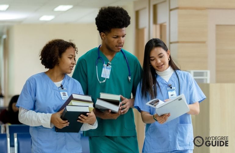 Students getting Registered Nurse Diploma