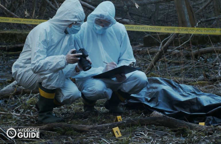 forensic agent gathering evidence